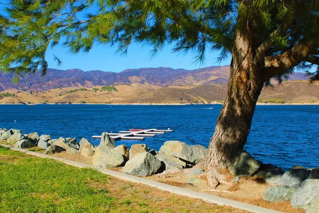 L.A. County’s Largest Lake Is Open For The Summer—With A Massive Inflatable Water Park, Swim Beach, And More