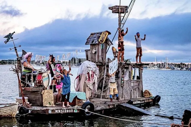 A Waterfront Circus Troupe Is Sailing Into The East River For A Free Performance Of Incredible Stunts—But It’s This Weekend Only
