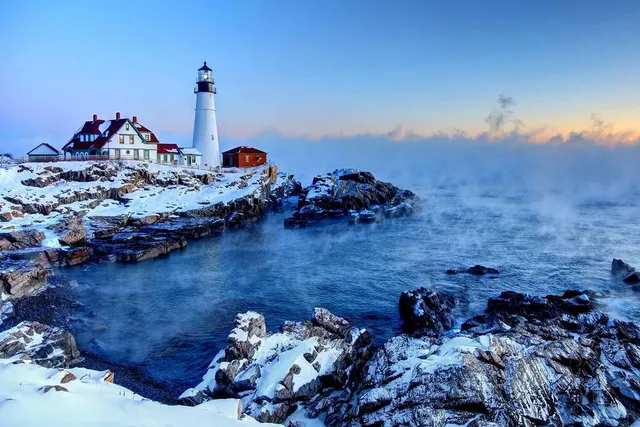 America’s ‘Little Iceland’ Is Just A Short Flight From NYC — With Coastal Cliffs, Nordic Spas, & ‘Blue Lagoon’ Vibes