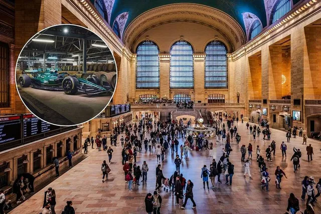 This Free Formula One Pop-Up Is Racing Into Grand Central Station With A Full-Scale Race Car, Whiskey, & More — But Not For Long