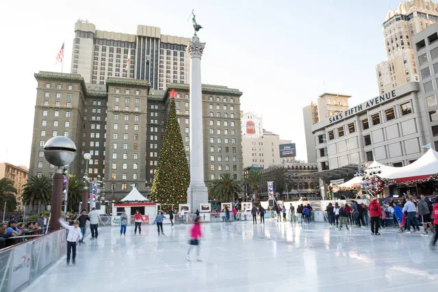 San Francisco’s Union Square Ice Rink Opens This Week — Bringing Back Fan-Favorite Drag On Ice, Free Skate Lessons, Silent Disco, And More