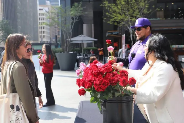This Flower Giveaway Is Handing Out 2,000 Free Roses In DTLA Just Ahead Of Valentine’s Day