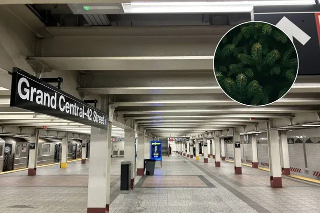 This NYC Subway Station Smells Like Vanilla & Fresh Pine — But The Holiday Makeover Won’t Last Long