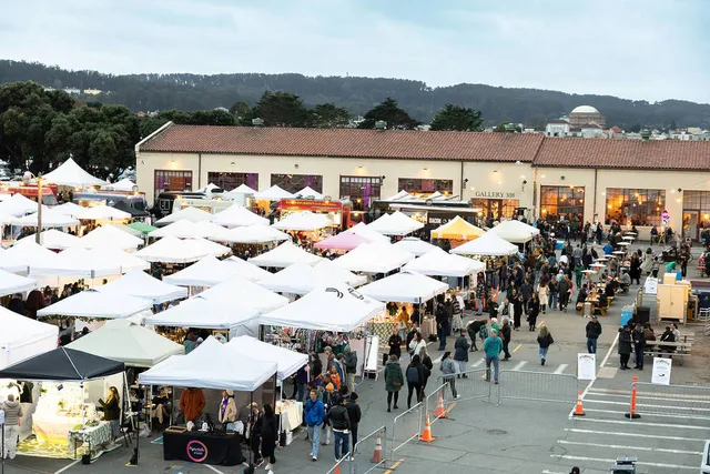 Fort Mason Is Hosting A Holiday Night Market With 50+ Craft Vendors, 24 Food Trucks, And Live Music This Weekend