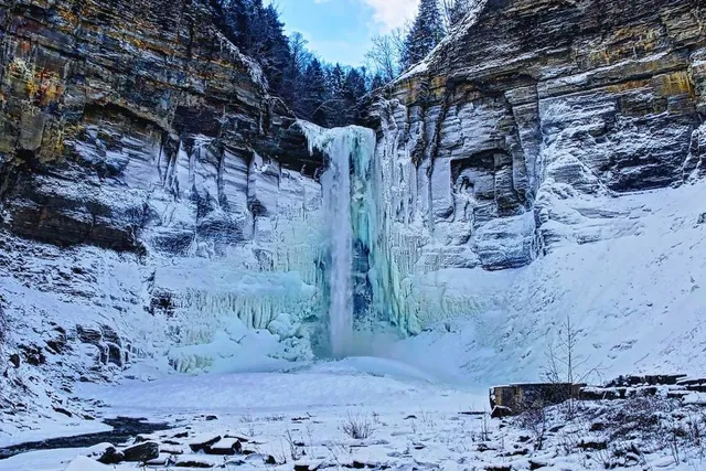 The Tallest Waterfall In The East Is Located In New York — And In The Winter It Becomes A Massive Frozen Ice Sculpture Taller Than Niagara Falls