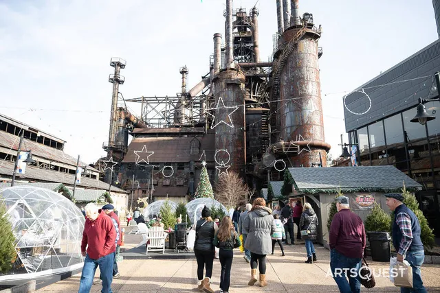 The Most Magical Christmas Market in the U.S. Is Only 90 Minutes From NYC — Set Against Illuminated 100-Year-Old Steel Ruins in ‘Christmas City USA’