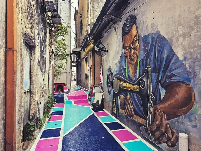Street Art - Sewing Man
