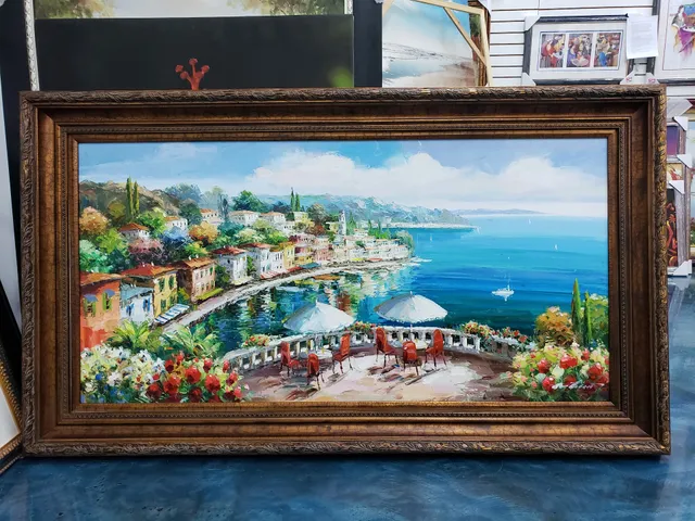 Eugene arts custom framing oil painting