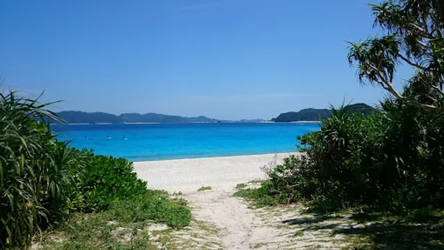 Furuzamami Beach Entrance Sidewalk.