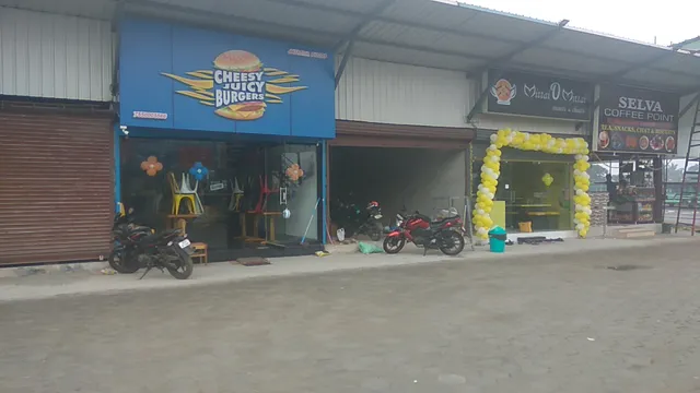 Cheesy juicy burgers, GST FOOD STREET , GST ROAD, guduvanchery