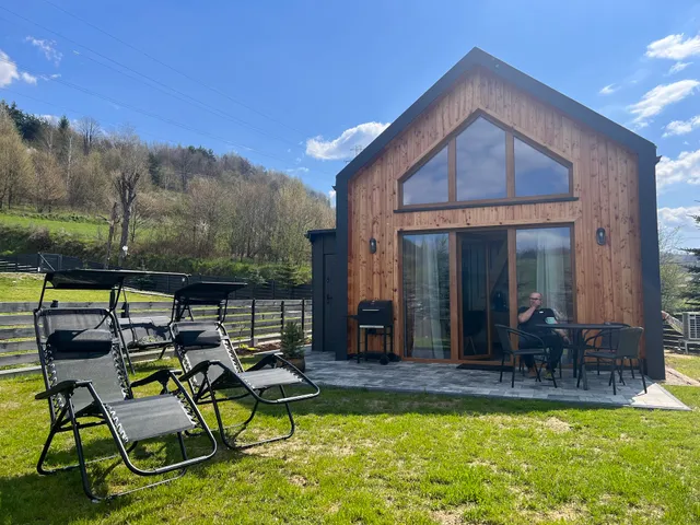 Tiny domek w Dolinie Popradu z kominkiem