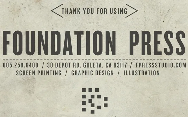 Foundation Press Screen Printing / Design