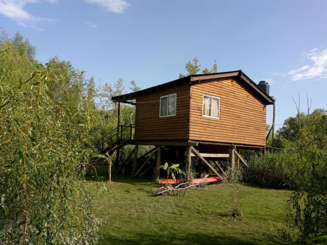 Cabaña del Delta Acuarela del río