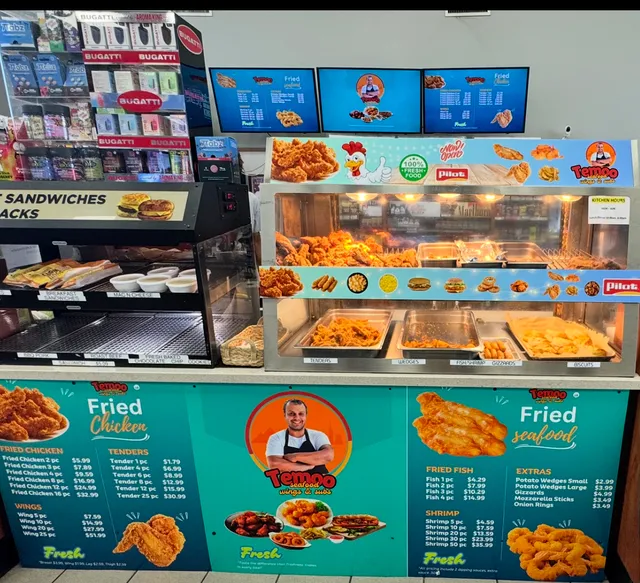 Temoo seafood wings and subs