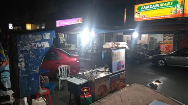 Traffic light burger stall