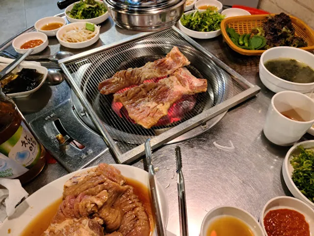 오부자참숯불생갈비