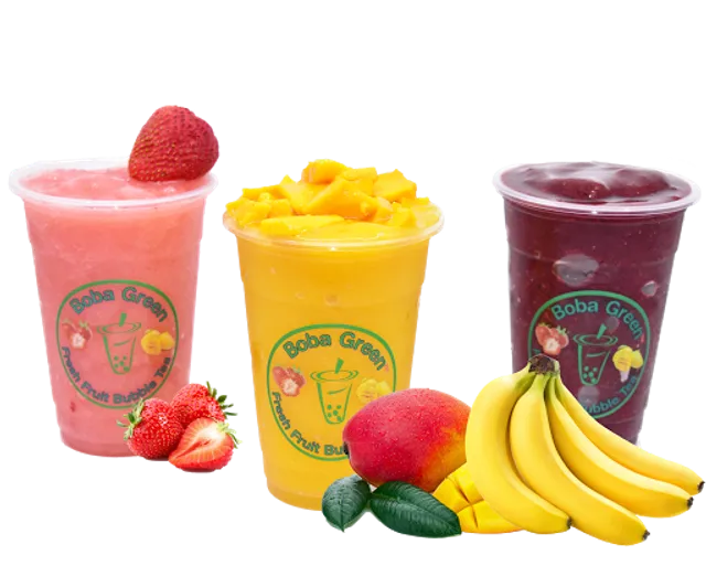Boba Green Fresh Fruit Smoothies