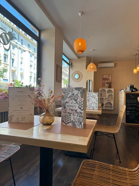 Honey Coffee and Food