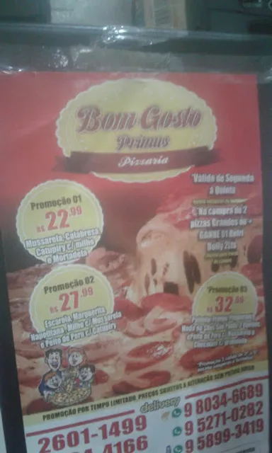 Pizzaria bom gosto primus