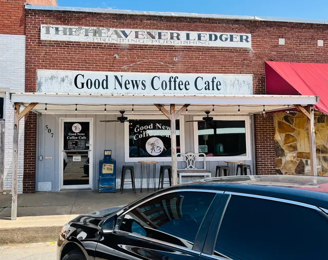 Good News Coffee Cafe (in the old Heavener Ledger building)