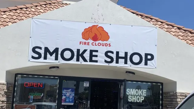 Fire clouds smoke shop