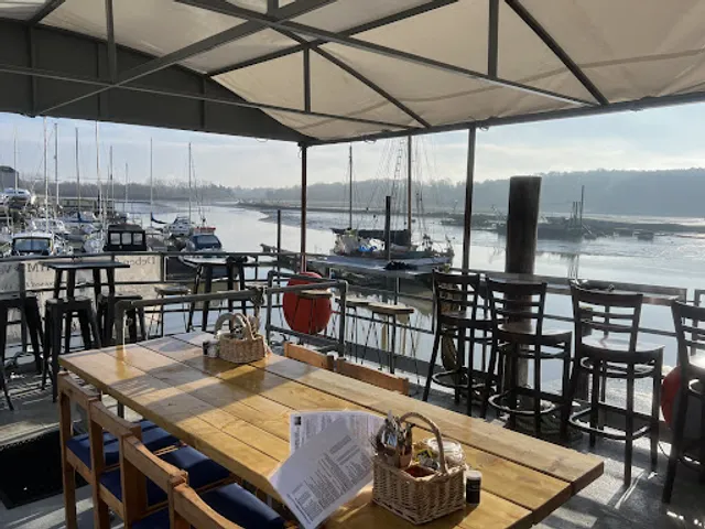 Deben Cafe Bar on HMS Vale, Melton Boatyard