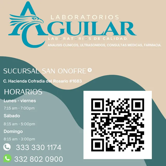 LABORATORIOS AGUILAR SAN ONOFRE(Análisis Clínicos)