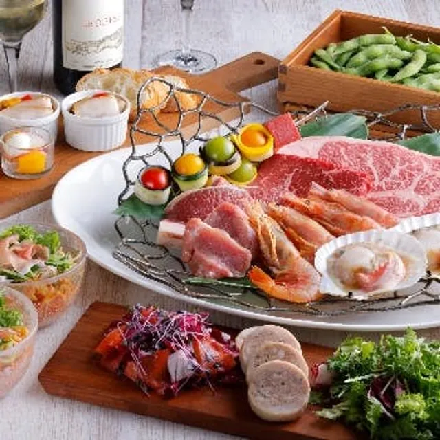 屋上アウトドアバーベキュー 星