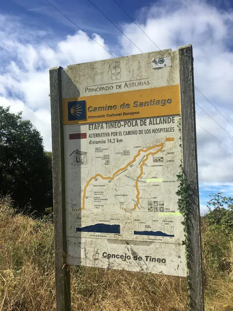 Camino Primitivo de Santiago - Inicio variante de Los Hospitales