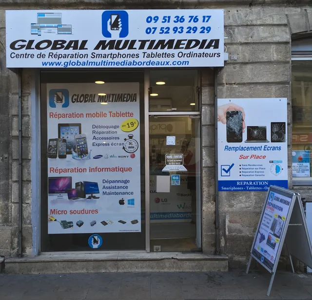 Global Multimedia - Réparation Iphone, Samsung, Huawei, Oppo, Honor, Xiaomi, One plus, Vivo, Realme, Wiko, Bordeaux 33