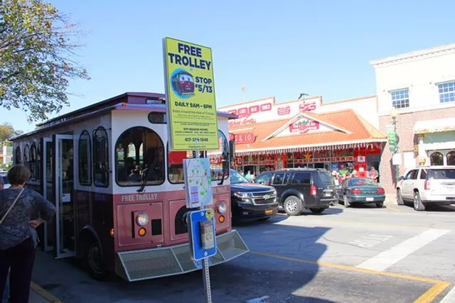 Sparky, the free downtown trolley stop #5/13