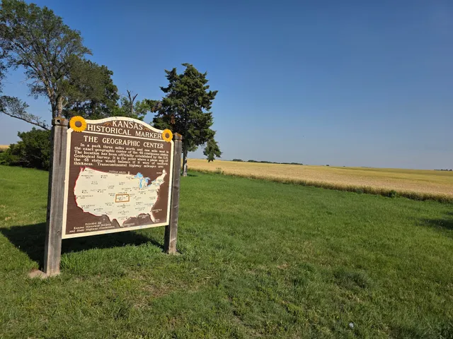 The Geographic Center -Kansas Historical Marker