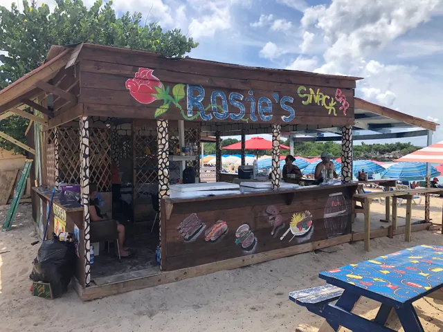 Rosie's Snack Bar at Mullet Bay Beach