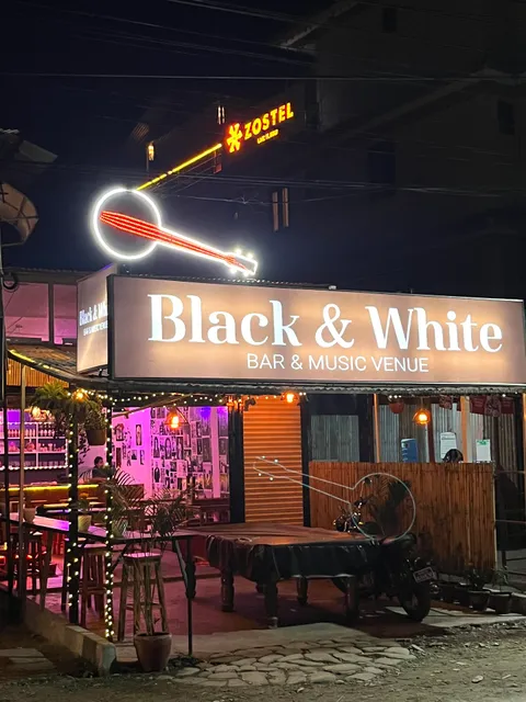 Black and white bar