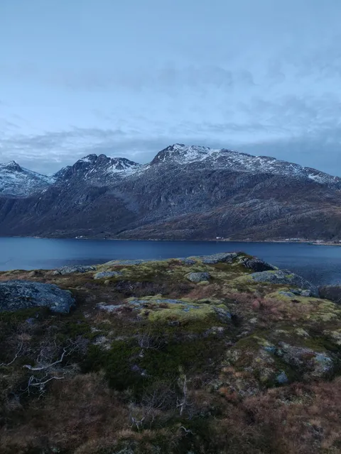 The "frozen" arctic waterfall
