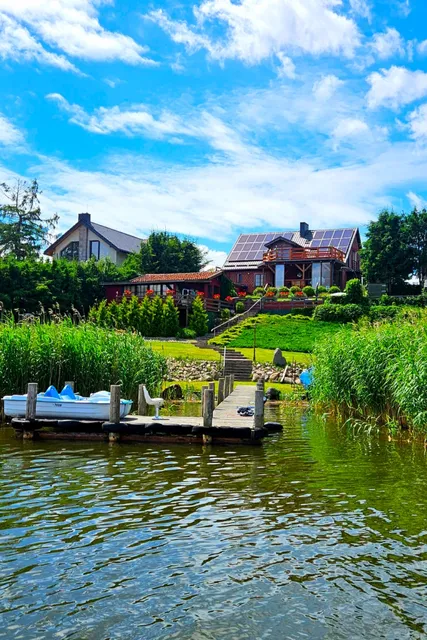 PERŁA Jezioraka Siemiany-Całoroczny 100m Apartament z linią brzegową banią z jacuzzi i pomostem