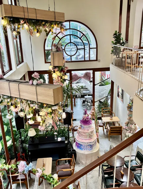 Garden by Blooming Peony