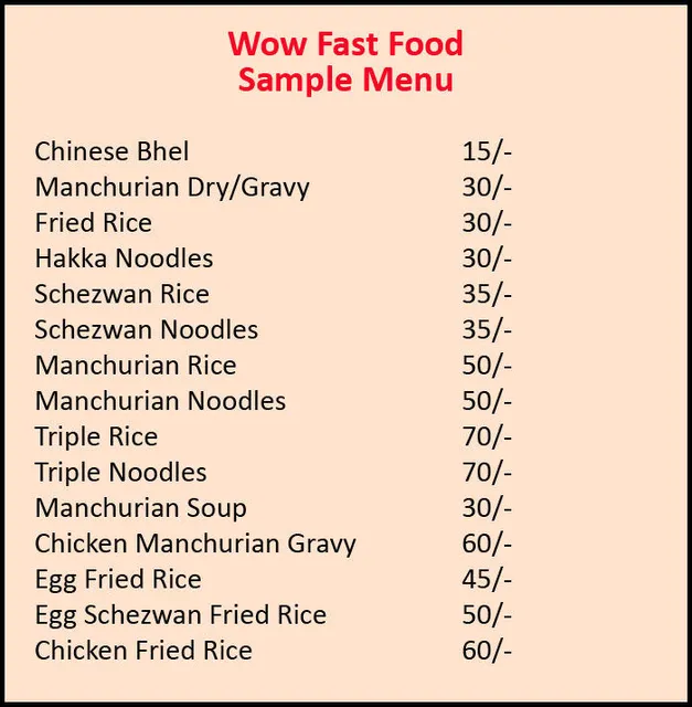 Wow Fast Food