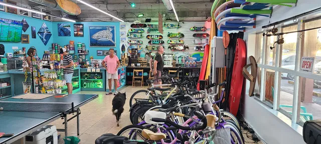 OCEAN INLET SURF SHOP, CAFE, BISON BURGER, ICE CREAM, BAIT & TACKLE, RENTALS