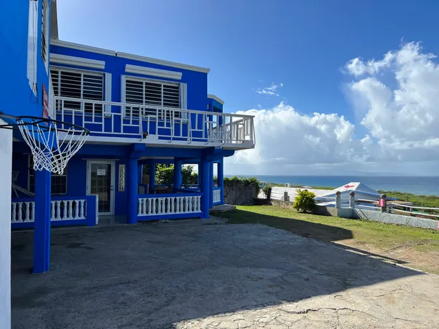Ocean view blue House, Vieques