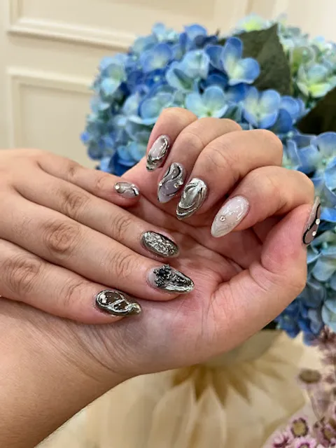 Peach Bling | Japanese Nail Atelier