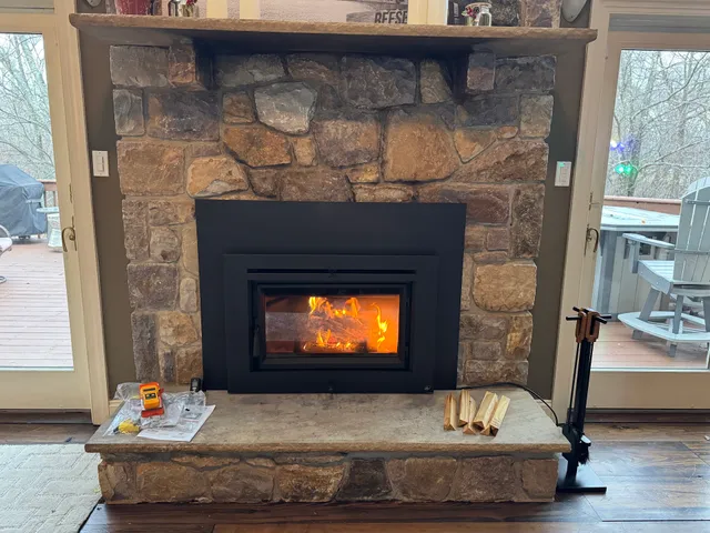 Rattan Patio & Fireplace