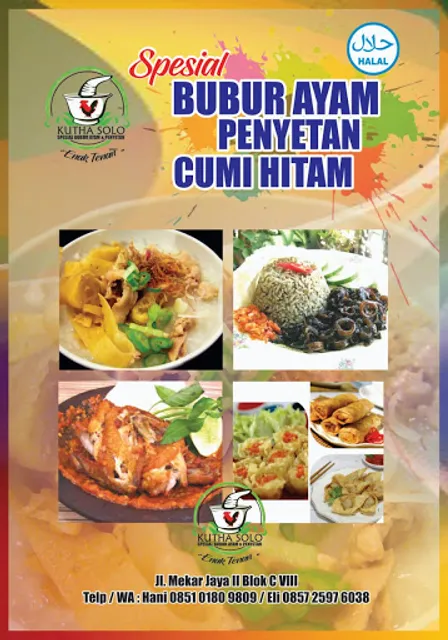 Kutha Solo Spesial Bubur Ayam, Penyetan, Cumi Hitam