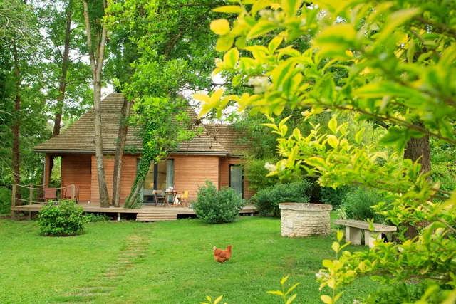 La Cressonnière - Gîte Chambres d'hôtes Roulotte Cabane avec Spa & Piscine chauffée à Soissons
