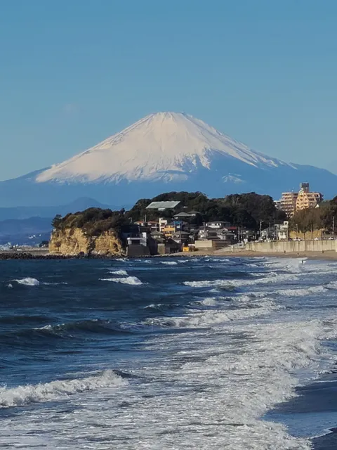 七里ヶ浜海岸駐車場 江の島側