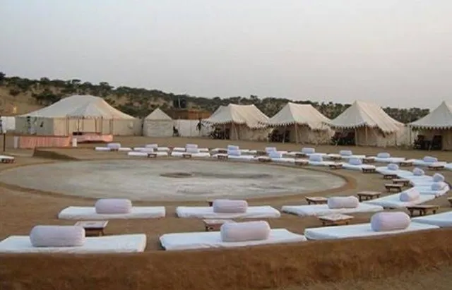 golden sandstone hotel desert camp Jaisalmer