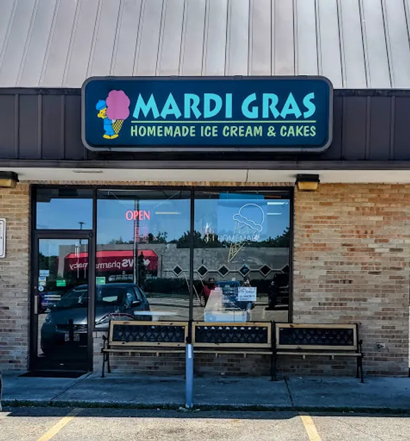 Mardi Gras Homemade Ice Cream.