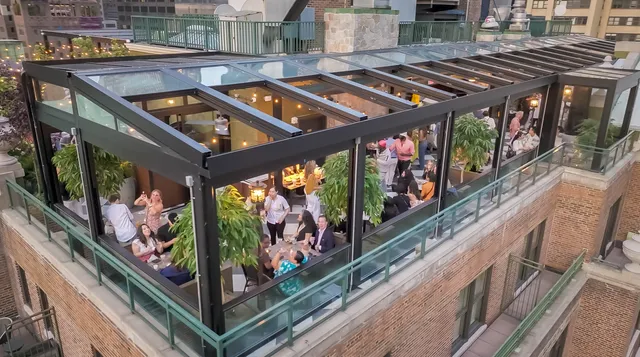 Vintage Green Rooftop