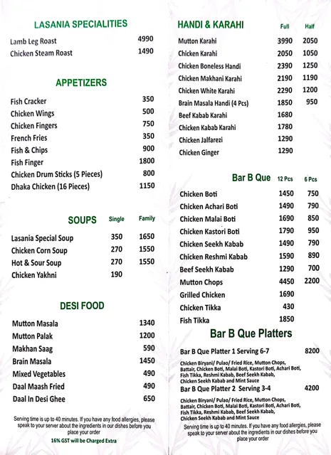 New Lasania Restaurant