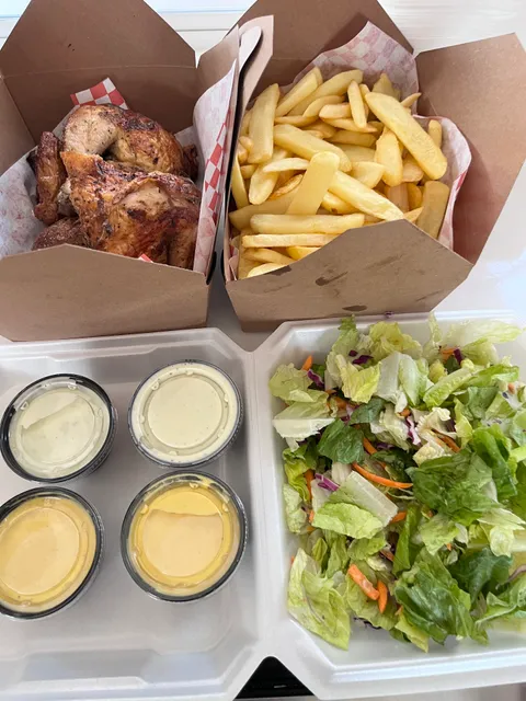 Umbrella Azul Pollos a la Brasa